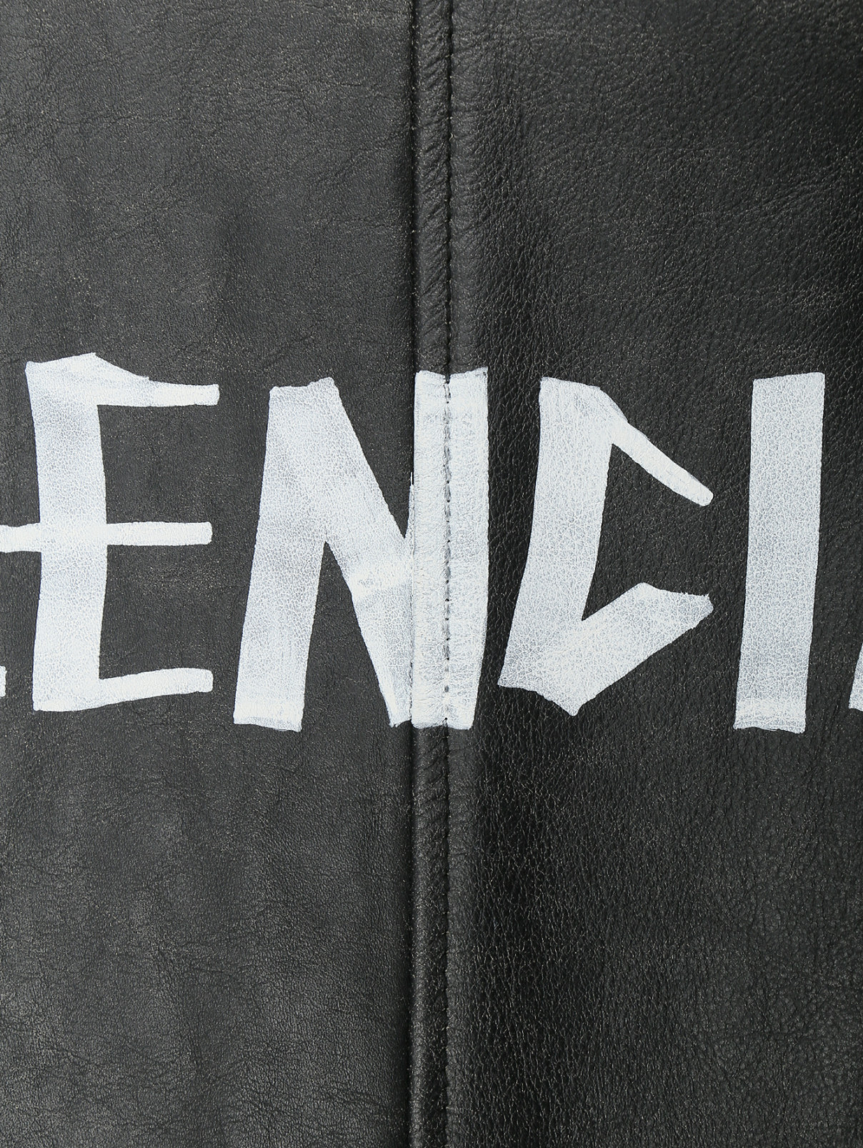 Пальто из кожи с логотипом на спине Balenciaga  –  Деталь1  – Цвет:  Коричневый