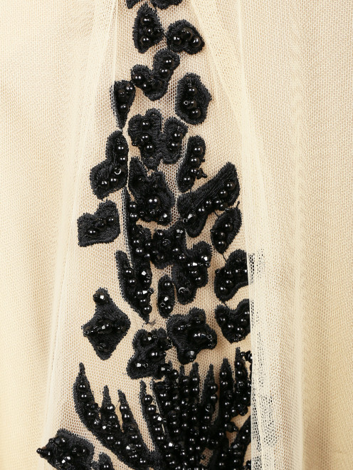 Платье-мини с вышивкой декорированное бусинами - Деталь