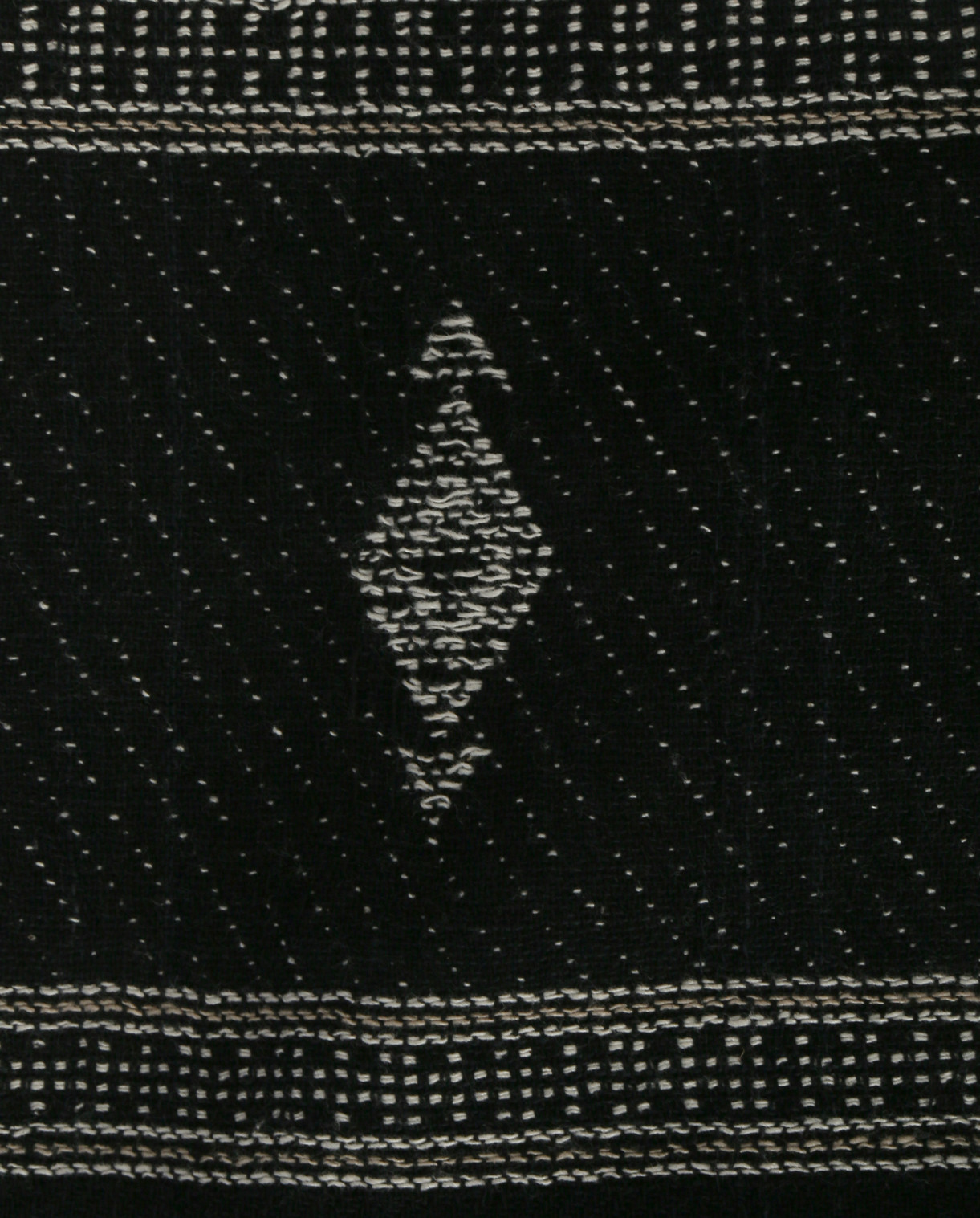 Шарф из хлопка с узором декорированный бахромой Swildens  –  Деталь  – Цвет:  Серый