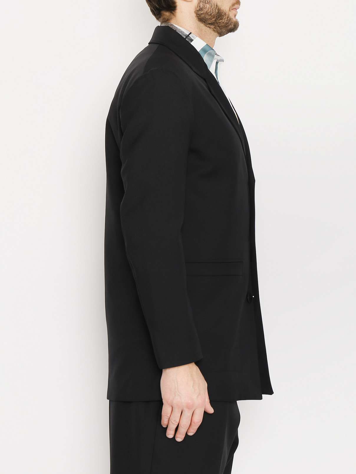 Пиджак прямого кроя с карманами Etudes  –  МодельВерхНиз2  – Цвет:  Черный