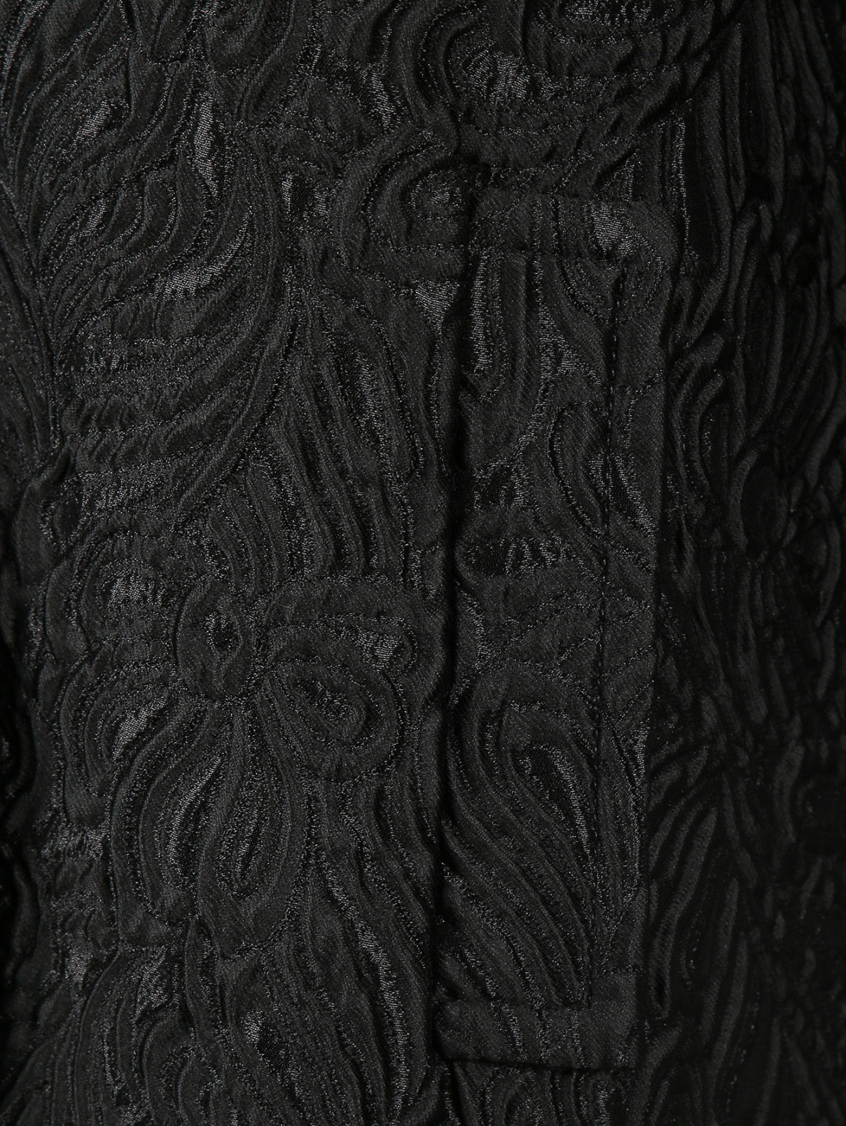 Пальто из фактурной ткани с принтом на спине Maison Margiela  –  Деталь1  – Цвет:  Черный