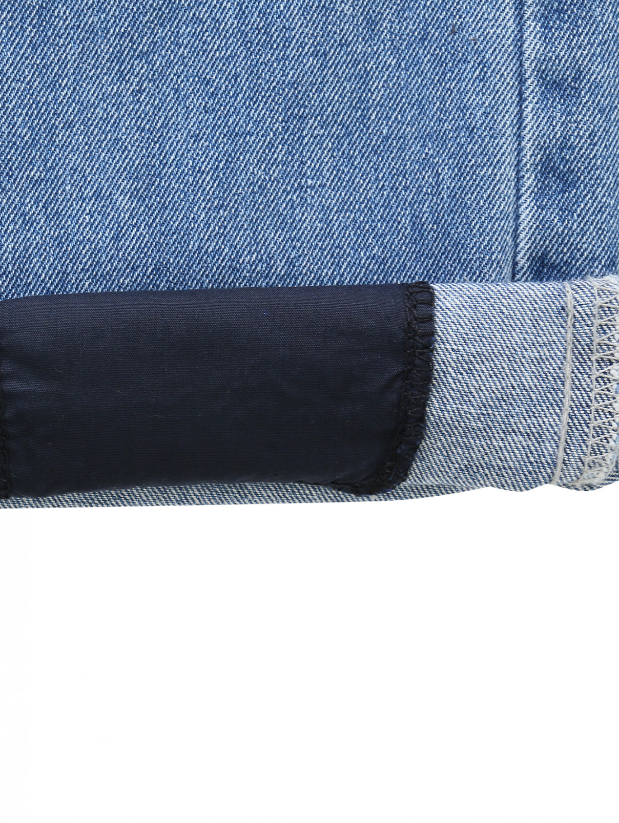 Укороченные джинсы декорированные пайетками Sjyp  –  Деталь2  – Цвет:  Синий