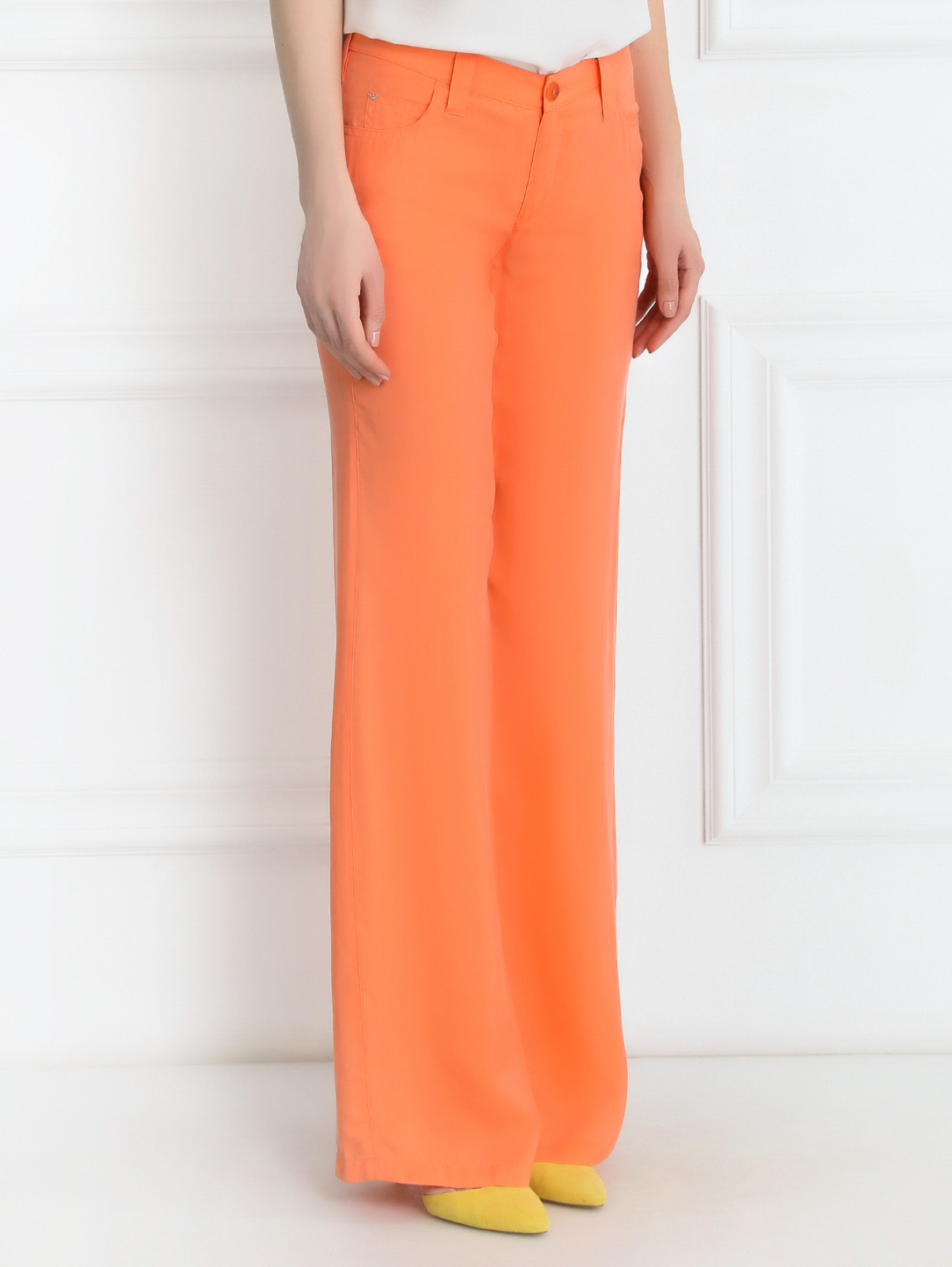 Брюки свободного кроя Armani Jeans  –  Модель Верх-Низ  – Цвет:  Оранжевый