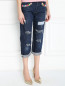 Укороченные джинсы с декоративной отделкой Forte Dei Marmi Couture  –  МодельВерхНиз