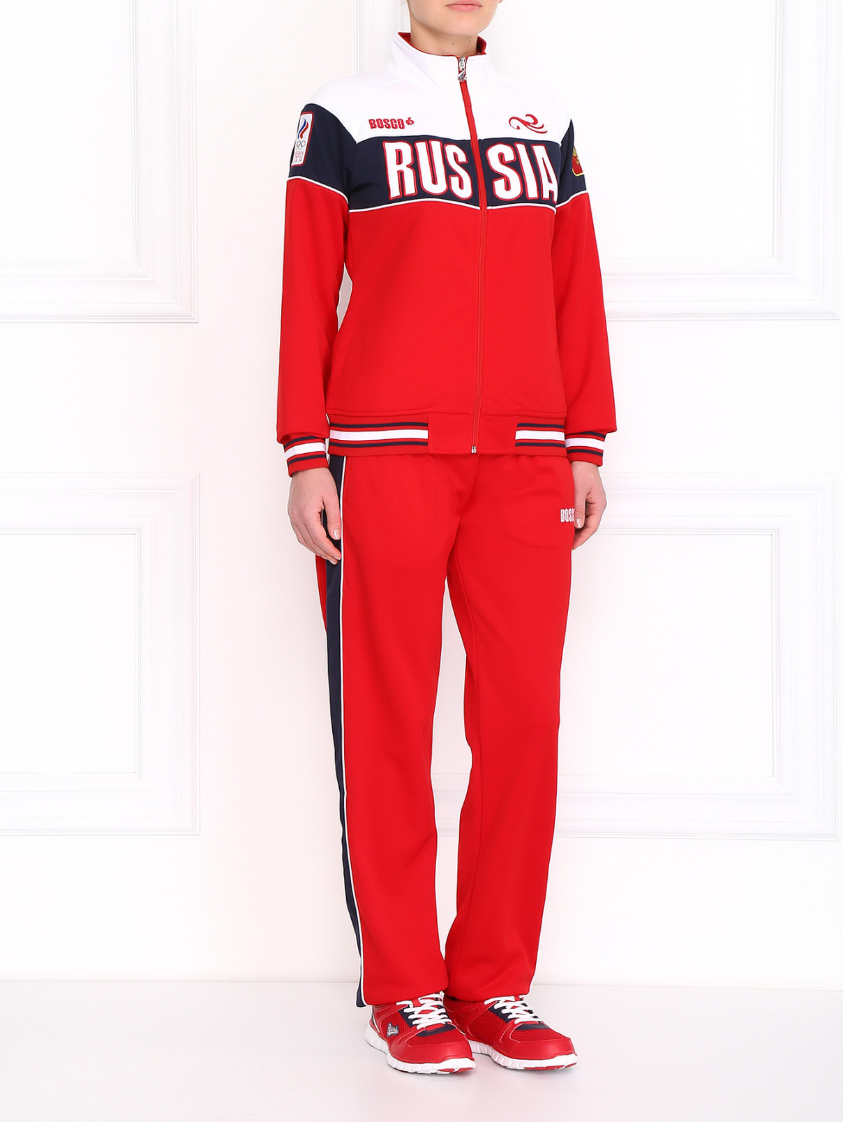 Спортивный костюм "Триколор" BOSCO  –  Модель Общий вид  – Цвет:  Красный