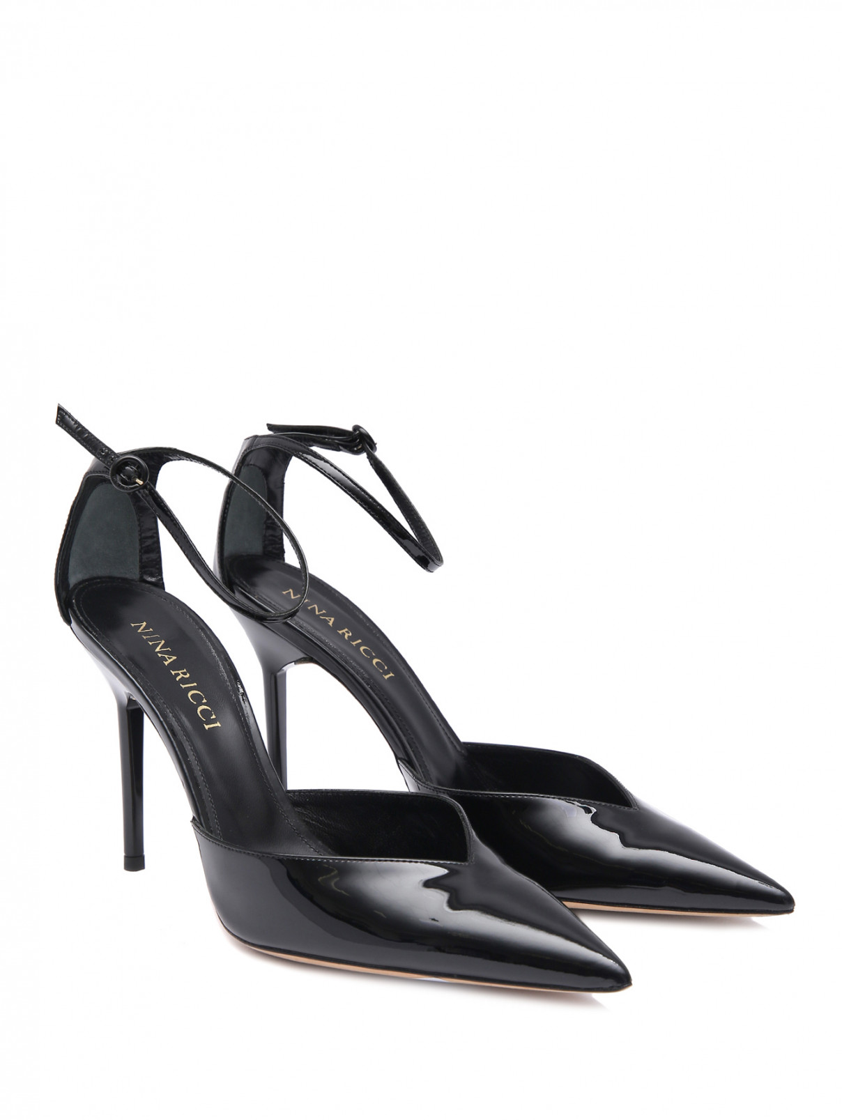 Туфли из лакированной кожи Nina Ricci  –  Общий вид  – Цвет:  Черный