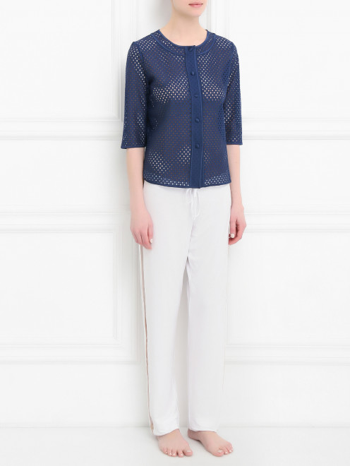 Блуза из хлопка с узором La Perla - Модель Общий вид