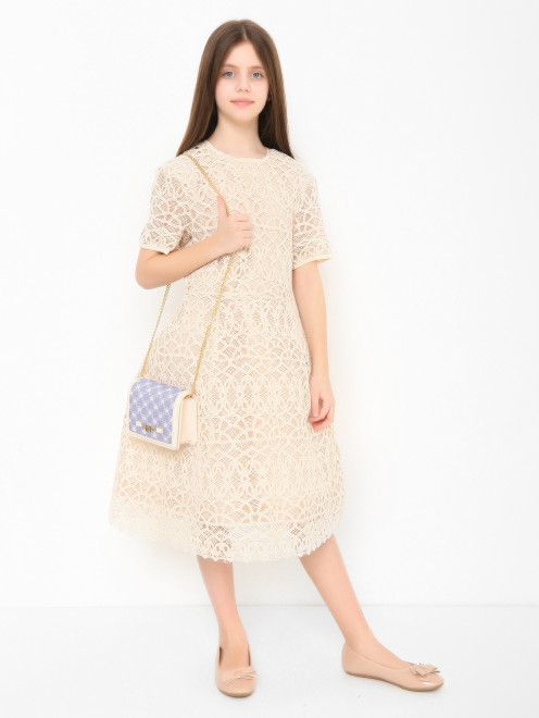 Платье из шитья с коротким рукавом MiMiSol - МодельОбщийВид