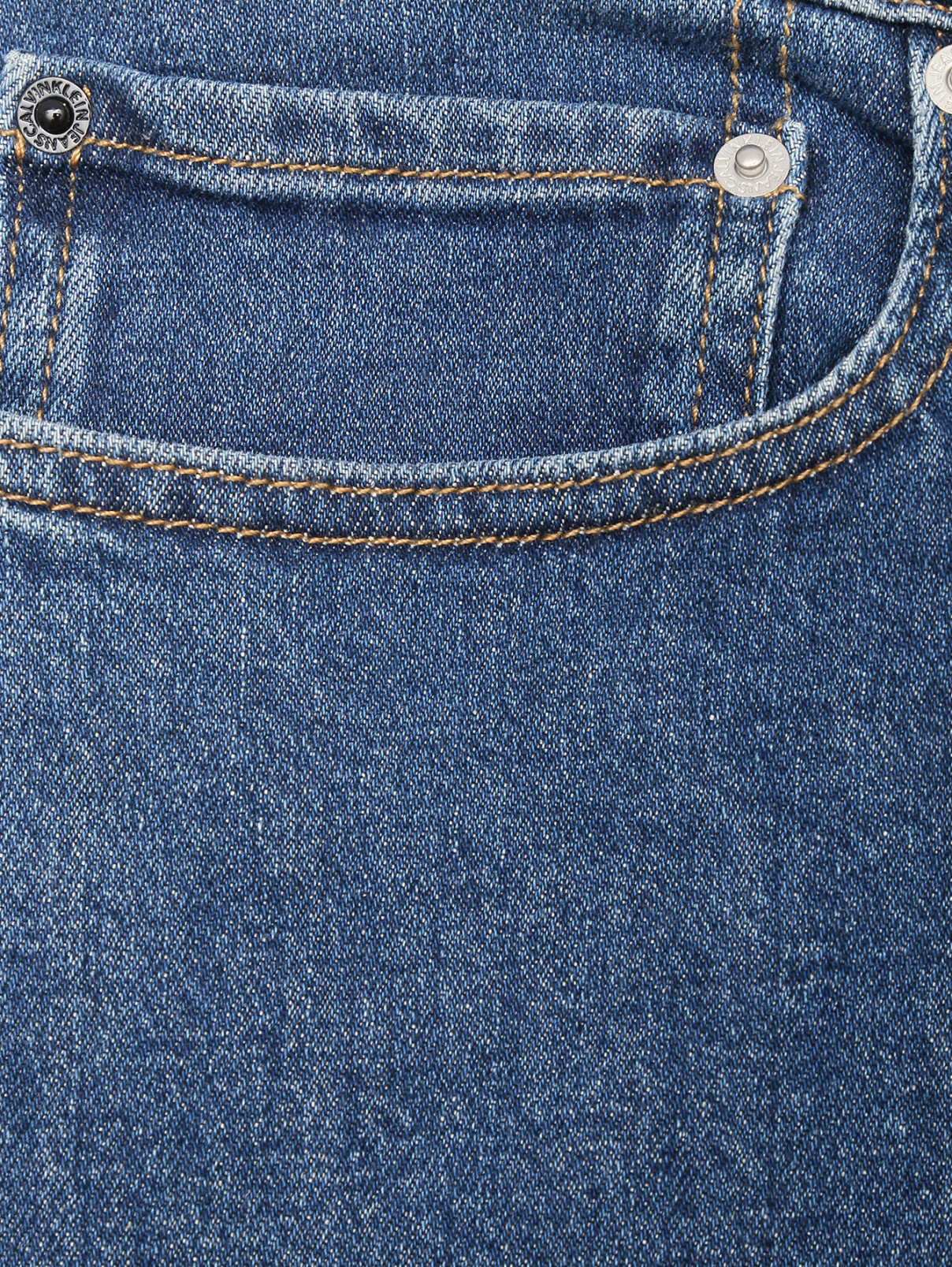 Джинсы зауженного кроя Calvin Klein Jeans  –  Деталь2  – Цвет:  Синий