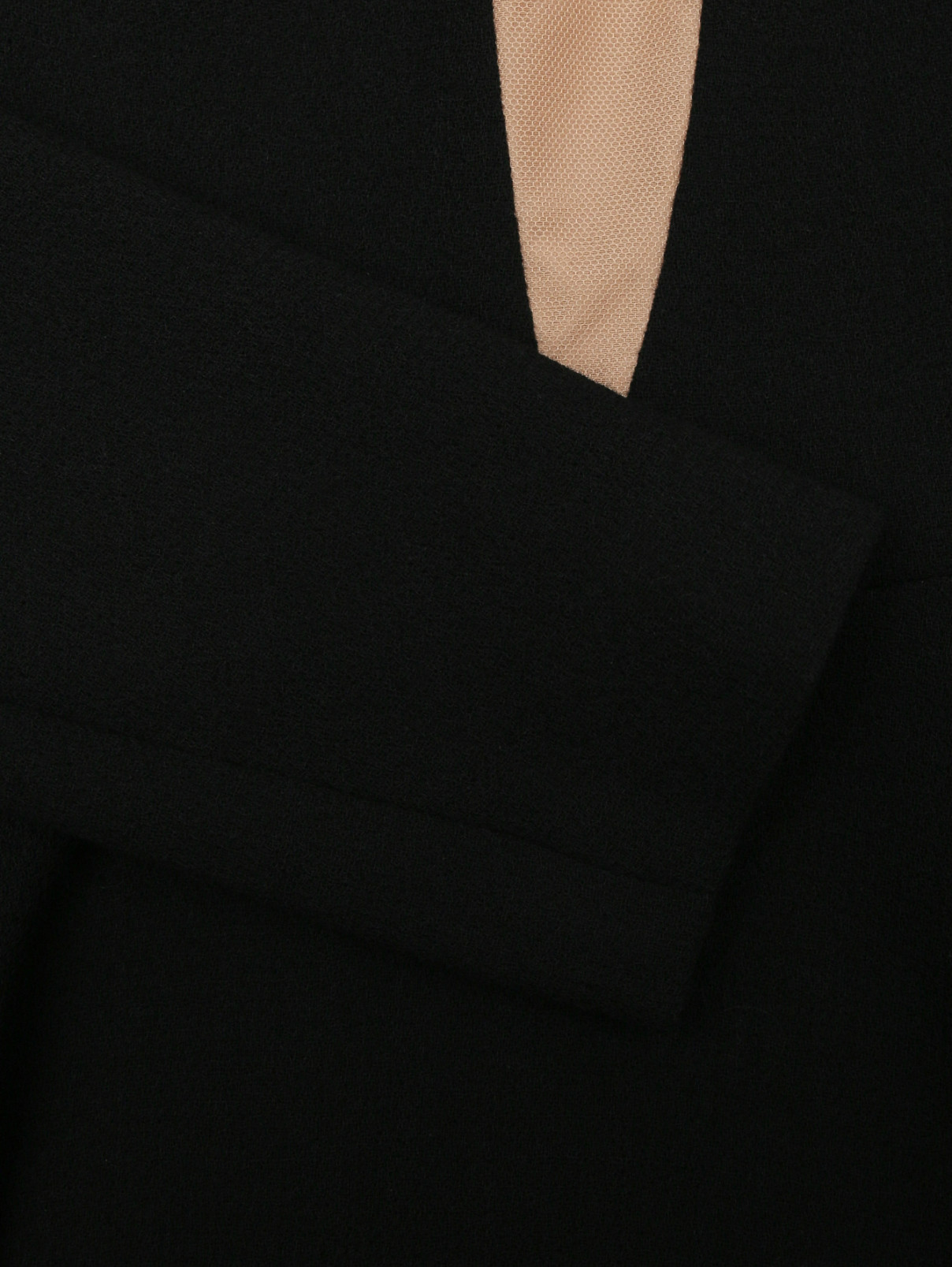 Платье из шерсти под пояс Yanina  –  Деталь1  – Цвет:  Черный