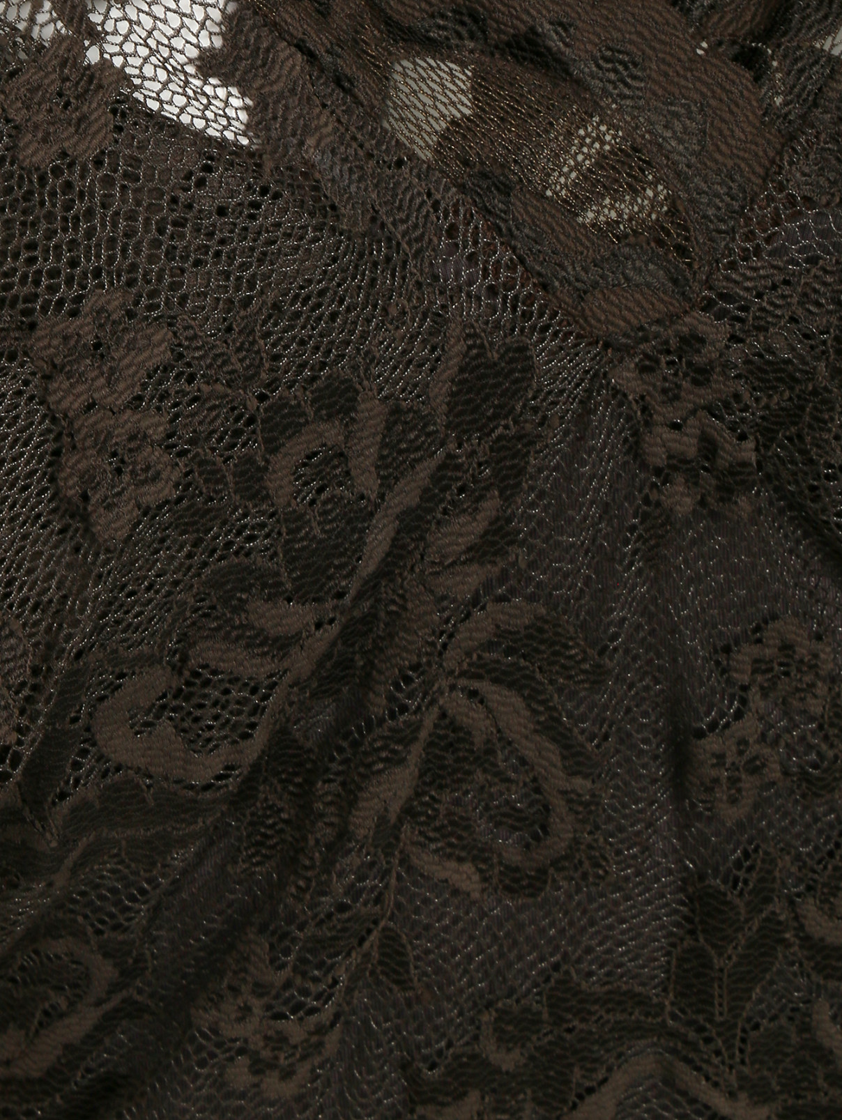 Кружевное платье-футляр Olvi's  –  Деталь  – Цвет:  Коричневый