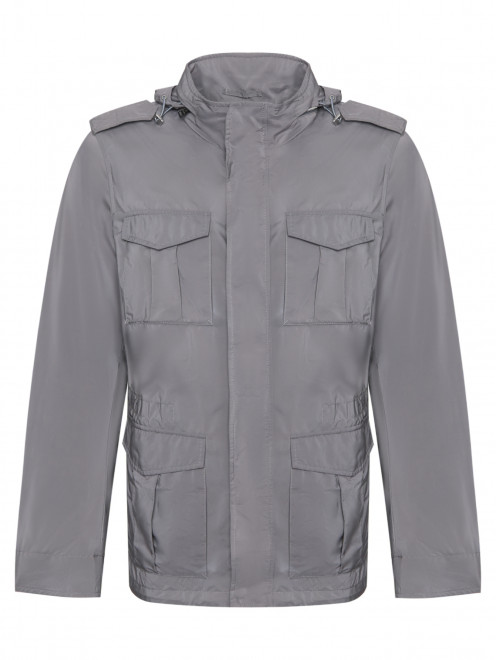 Куртка на молнии с накладными карманами - Общий вид