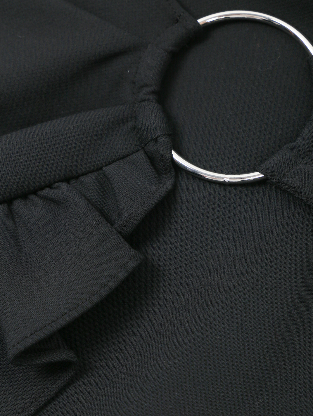 Юбка-мини с воланами и металлическим кольцом Opening Ceremony  –  Деталь  – Цвет:  Черный