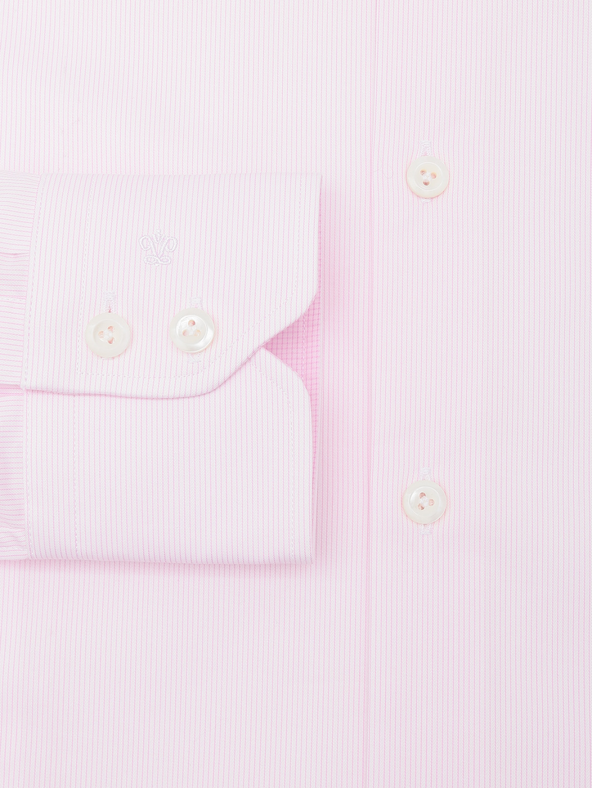 Рубашка из хлопка с узором "полоска" Van Laack  –  Деталь1  – Цвет:  Розовый