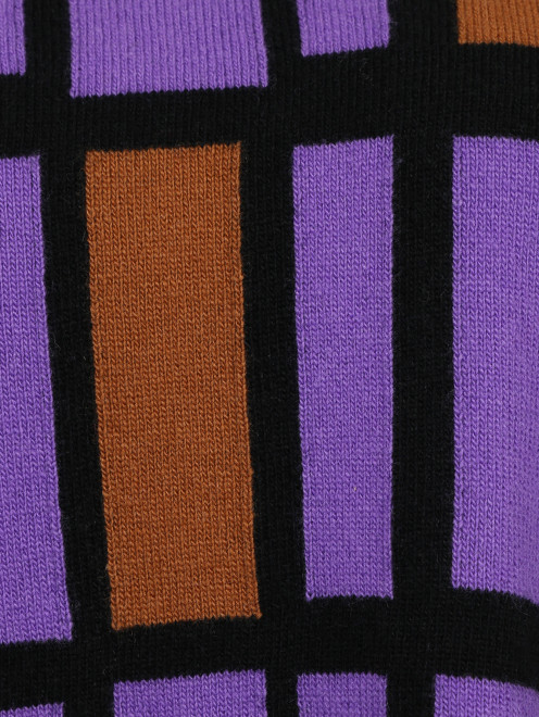 Укороченный свитер из шерсти и кашемира с узором - Деталь1