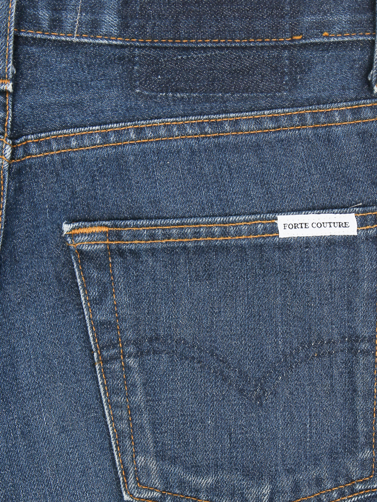 Укороченные джинсы с декоративной отделкой Forte Dei Marmi Couture  –  Деталь  – Цвет:  Синий