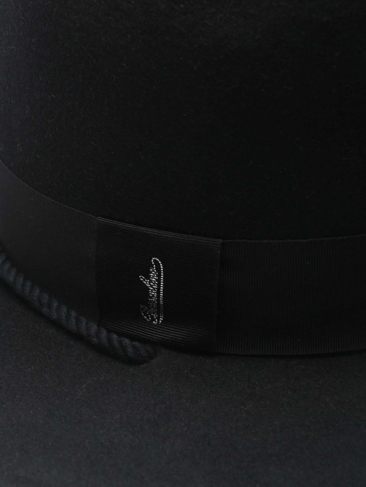 Шляпа фетровая с шнурком Borsalino  –  Деталь  – Цвет:  Черный
