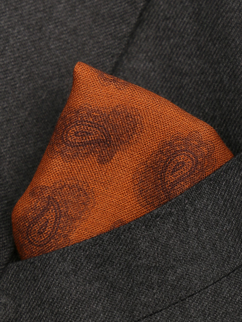 Платок карманный из шерсти и шелка с узором LARDINI - МодельВерхНиз