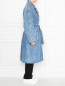 Джинсовое пальто из хлопка на контрастной подкладе Balenciaga  –  МодельВерхНиз2