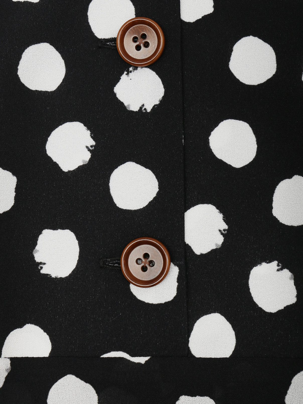 Платье из шелка с узором Ulyana Sergeenko  –  Деталь  – Цвет:  Черный