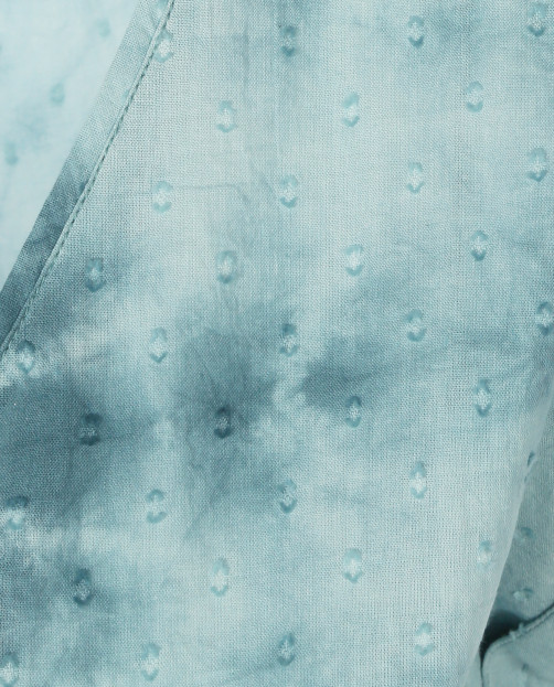 Блуза из хлопка с V-образным вырезом и короткими рукавами Swildens - Деталь
