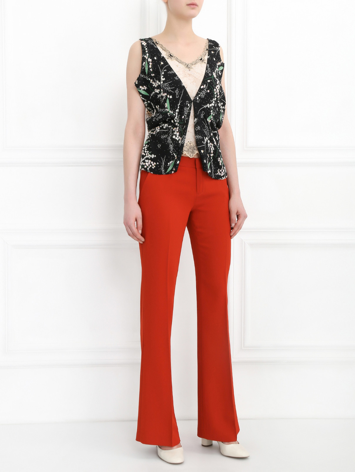 Расклешенные брюки со стрелками Joie  –  Модель Общий вид  – Цвет:  Оранжевый