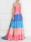 Платье-макси из шелка с пышной юбкой в полоску Carolina Herrera  –  МодельВерхНиз