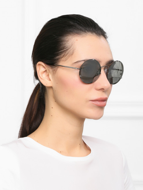 Солнцезащитные очки в оправе из металла Balenciaga - МодельОбщийВид