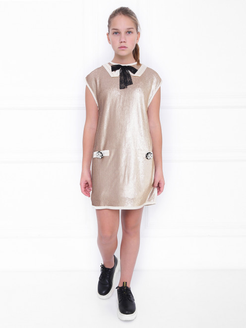 Платье из пайеток с декором MiMiSol - МодельОбщийВид