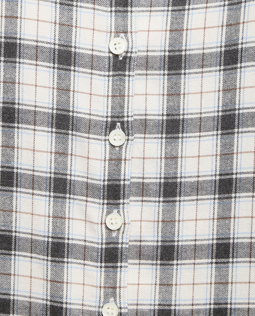Блуза из хлопка с принтом "клетка" - Общий вид