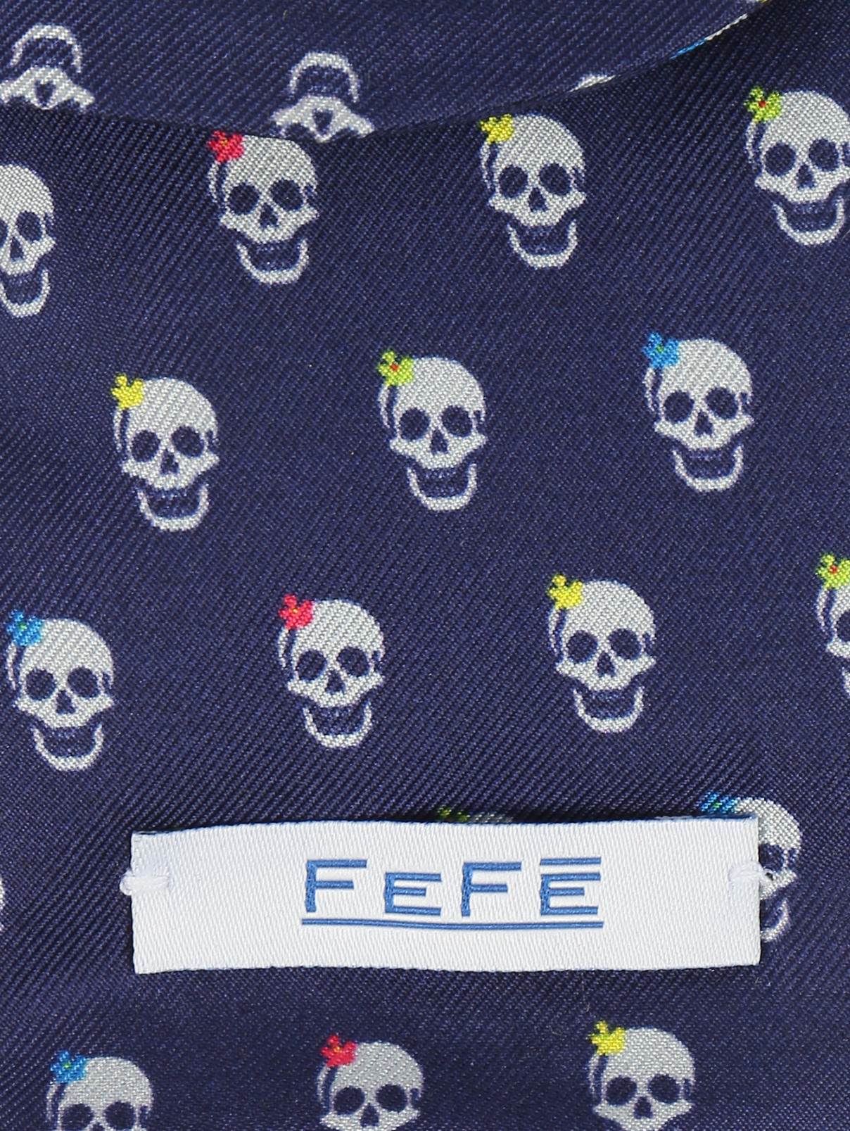 Чехол для IPhone из шелка с узором Fefe  –  Деталь  – Цвет:  Синий