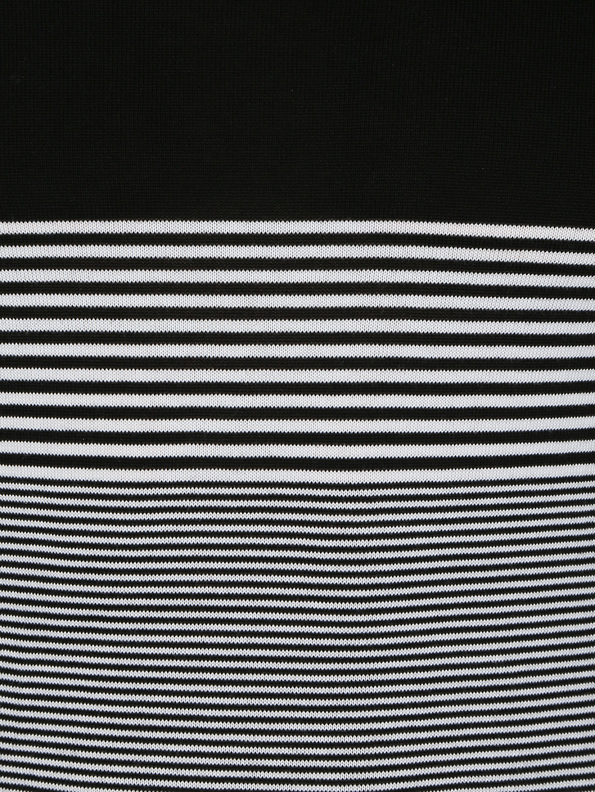 Джемпер из хлопка с узором "полоска" Emporio Armani  –  Деталь  – Цвет:  Черный
