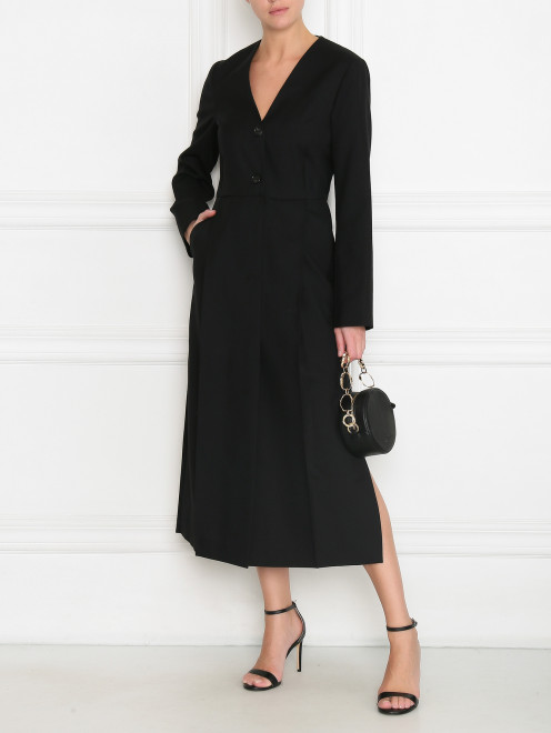 Платье из шерсти с V-образным вырезом Nina Ricci - МодельОбщийВид