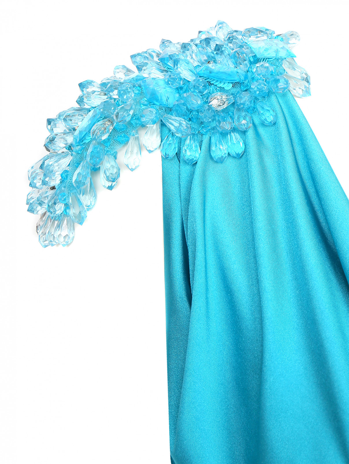 Платье-макси декорированное камнями VELOUDAKIS  –  Деталь  – Цвет:  Синий